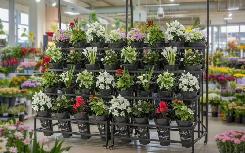 Địa chỉ cung cấp kệ trưng bày hoa tươi uy tín, giá tốt