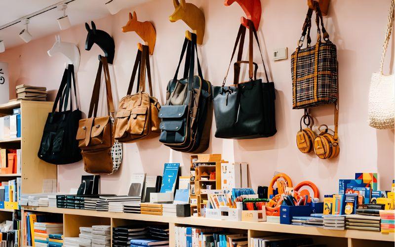 Dùng móc treo hỗ trợ trưng bày