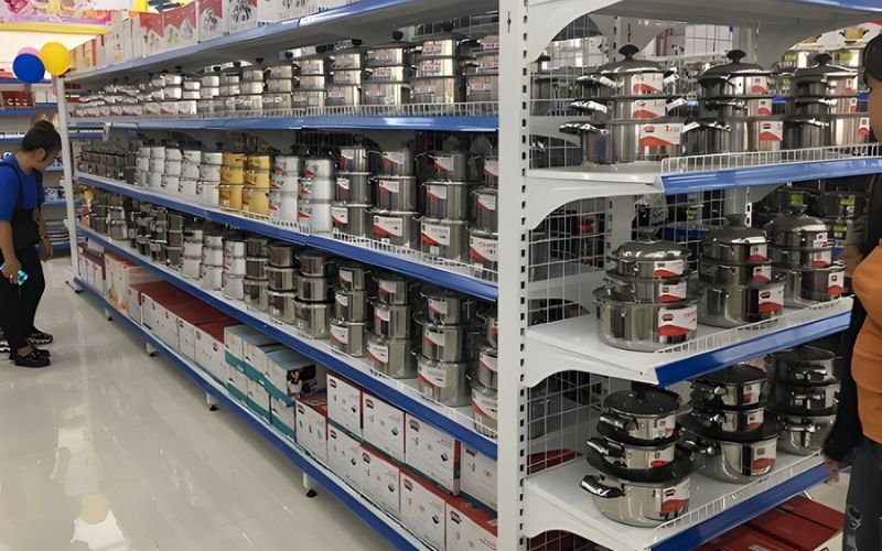 Hướng dẫn chọn kệ bày hàng siêu thị hiệu quả