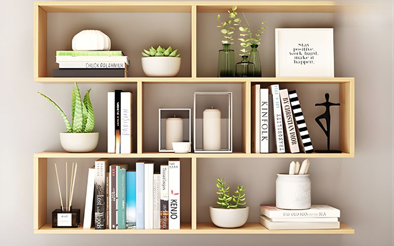 Kết hợp trang trí với hoa, đồ decor