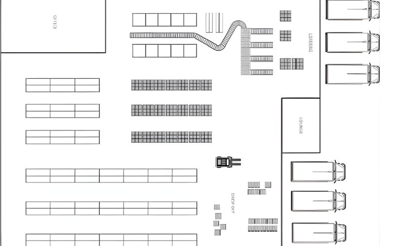 Kho hàng kết hợp văn phòng làm việc