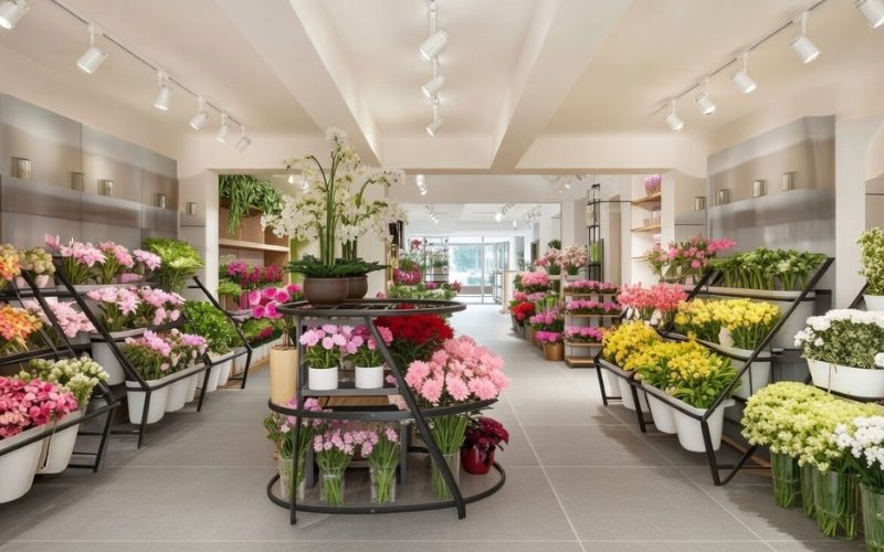 Lý do nên lựa chọn giá kệ trưng bày hoa tươi chuyên dụng