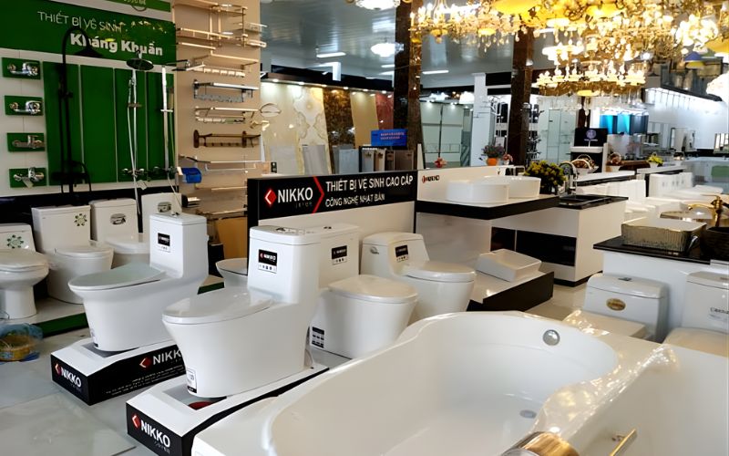 Showroom thiết bị vệ sinh, nhà bếp và đèn trang trí